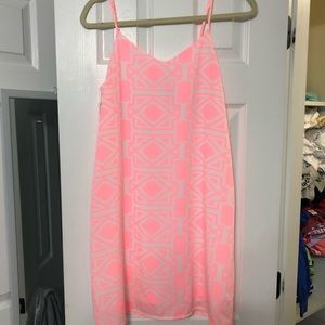 Pink patterned dress